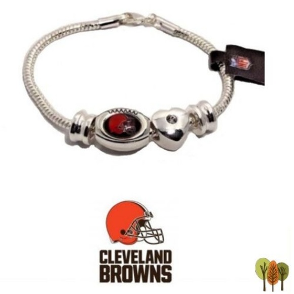 NFL Jewelry Cleveland Browns Nfl Charm Bracelet Silver Plated Poshmark